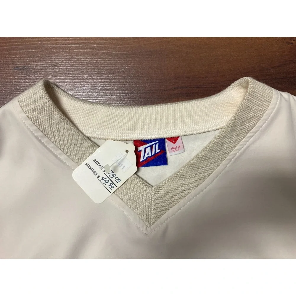 VTG TAIL Golf Mens‎ Large Windbreaker Pullover Beige NWT Side Pockets